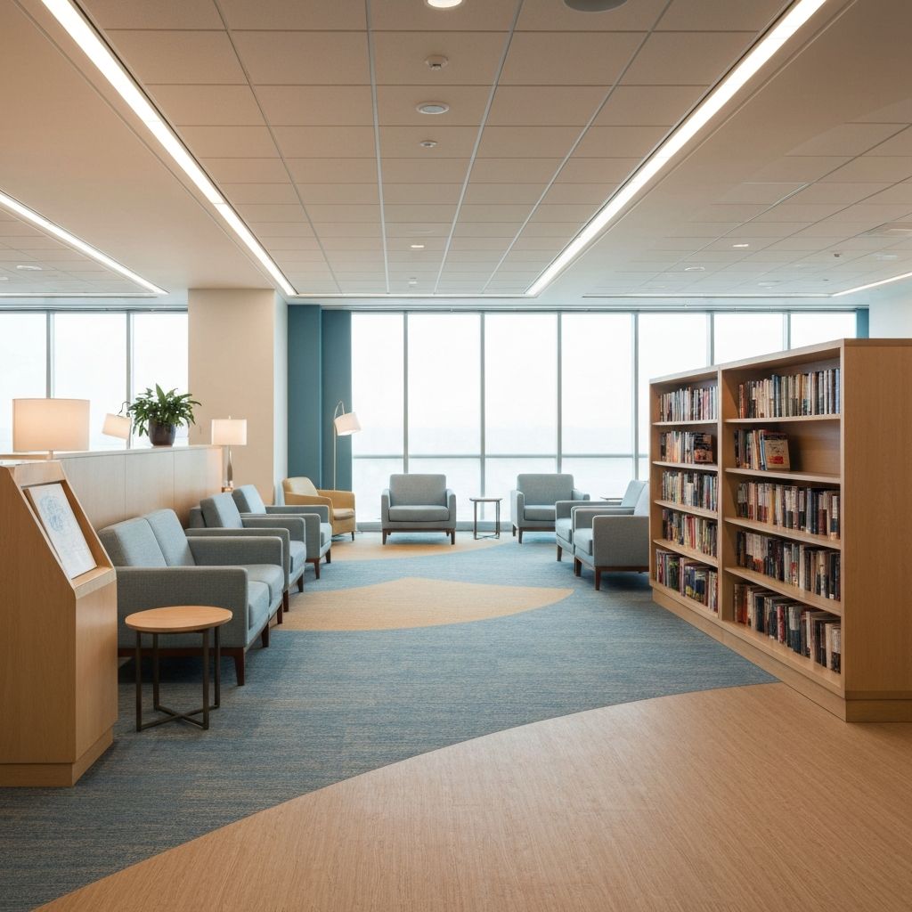 Спокойная зона ожидания в аэропорту